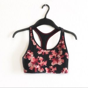 Water color floral print sports bra 🌺